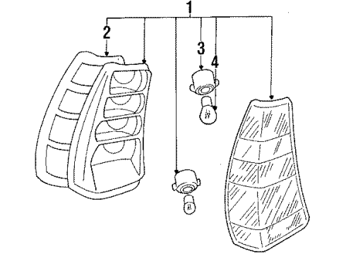 1989 Volvo 245 Tail Lamps Diagram