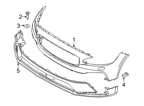 2021 Volvo V90 Bumper & Components - Front Diagram