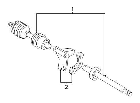 2010 Volvo V50 Drive Axles - Front Diagram