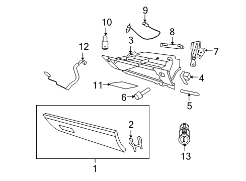 2011 Volvo S80 Glove Box
