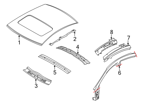 2011 Volvo S60 Roof & Components