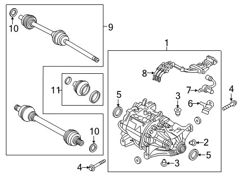 2021 Volvo XC90 El. Rear Axle Diagram for 36003926