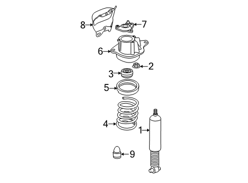2005 Volvo S60 Shocks & Components Diagram