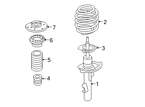 2008 Volvo V70 Struts & Components Diagram