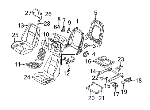 2007 Volvo XC90 Front Seat Components