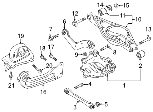 2023 Volvo XC40 Rear Suspension Components Diagram