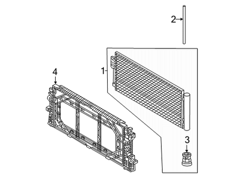 2023 Volvo C40 Recharge A/C Condenser Diagram