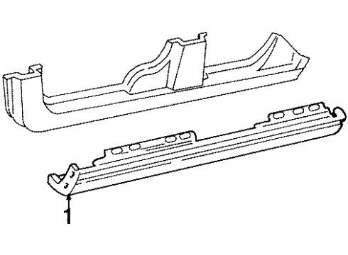 1994 Volvo 850 Exterior Trim - Pillars Diagram 2