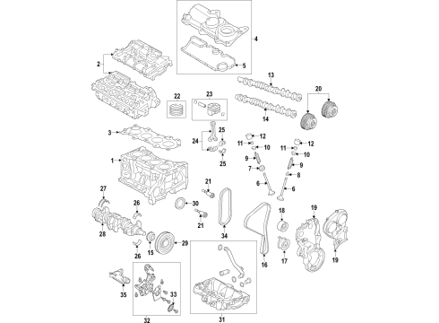 2023 Volvo XC90 Main Bearing Diagram for 32140142