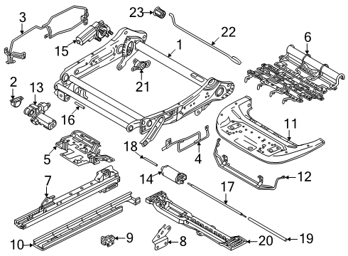 2025 Volvo EX30 Passenger Seat Components Diagram 3