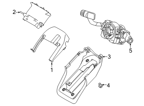 2025 Volvo EX30 Shroud, Switches & Levers