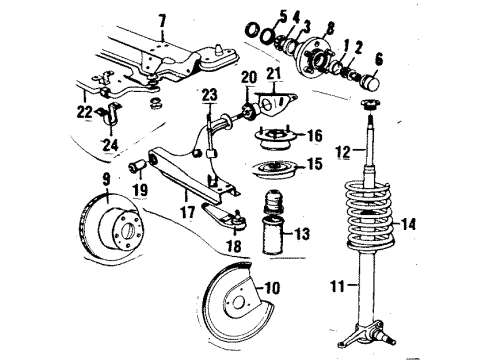 1986 Volvo 244 Front Brakes Diagram