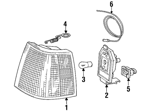 1995 Volvo 850 Bulbs Diagram