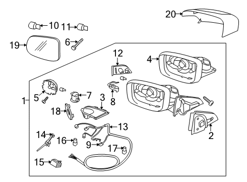2010 Volvo XC60 Mirrors Diagram