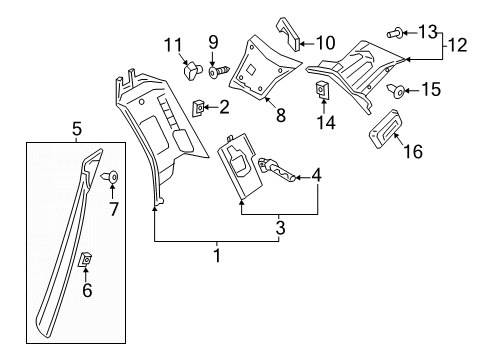2024 Volvo XC90 Interior Trim - Quarter Panels