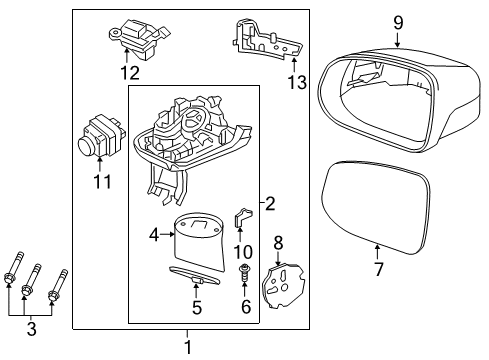 2023 Volvo V90 Cross Country Mirrors Diagram