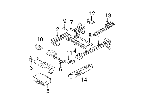 2012 Volvo XC90 Tracks & Components Diagram