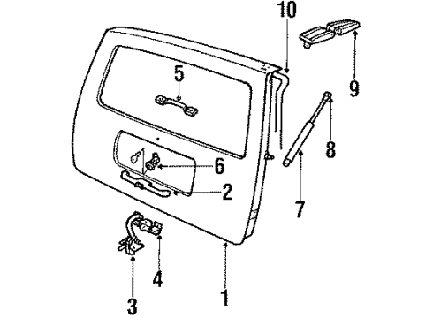 1985 Volvo 245 Gate & Hardware Diagram