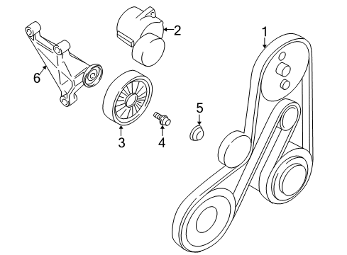 2007 Volvo V70 Belts & Pulleys Diagram