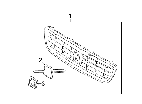2008 Volvo S40 Grille & Components Diagram
