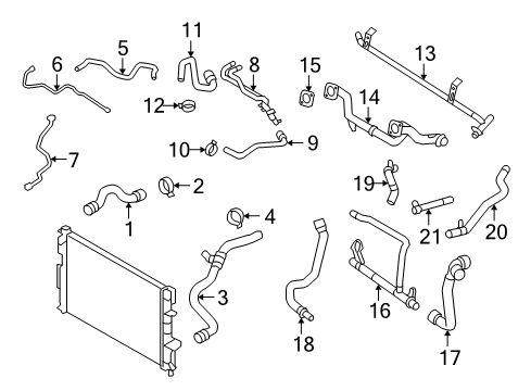 2008 Volvo XC70 Hoses, Lines & Pipes Diagram