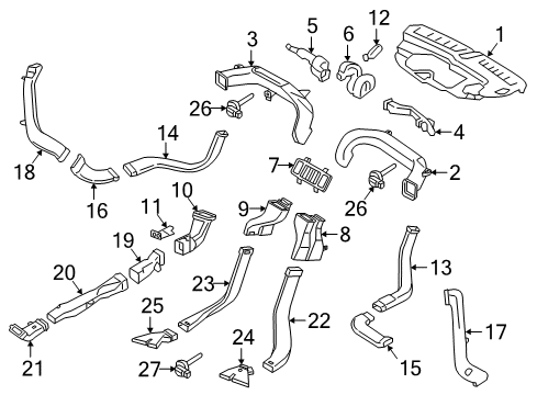 2020 Volvo V90 Ducts Diagram