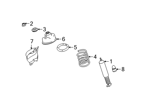 2007 Volvo XC90 Shocks & Components Diagram 2