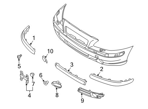 2004 Volvo S60 Exterior Trim - Front Bumper