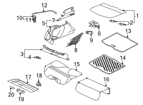 2012 Volvo C30 Interior Trim - Rear Body Diagram