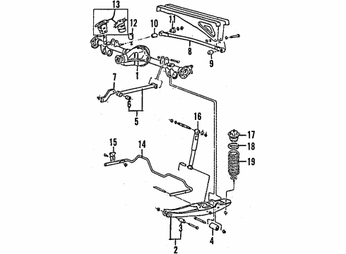 1986 Volvo 244 Lower Control Arm - Rear Diagram