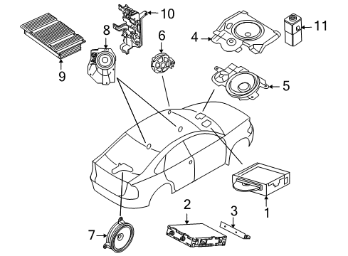 2012 Volvo C30 Sound System Diagram