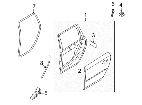2015 Volvo XC60 Door & Components Diagram