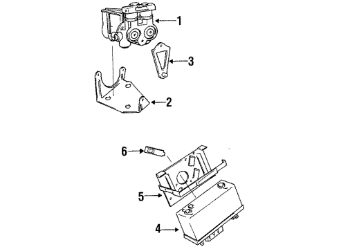 1984 Volvo 760 ABS Components Diagram