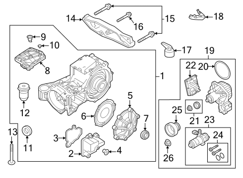 2022 Volvo V90 Cross Country Axle & Differential - Rear Diagram