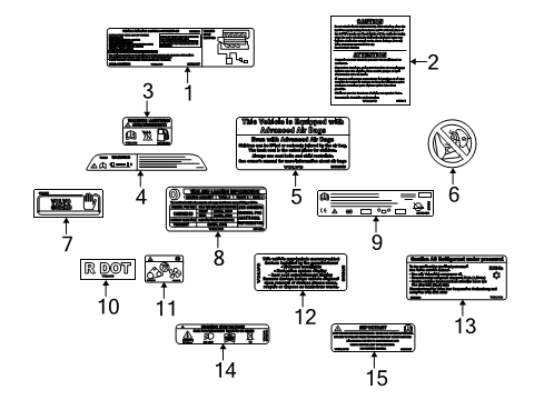 2008 Volvo V70 Information Labels