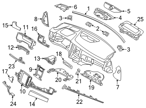 2024 Volvo S90 Instrument Panel Components