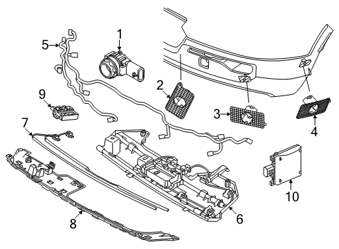 2026 Volvo EC40 Electrical Components - Rear Bumper