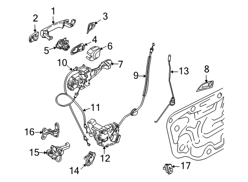 2012 Volvo C30 Lock & Hardware Diagram