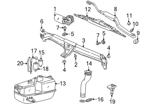 1998 Volvo V70 Wipers Diagram 2