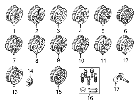 2015 Volvo V60 Cross Country Wheel, Alloy, Aluminium Diagram for 31439298