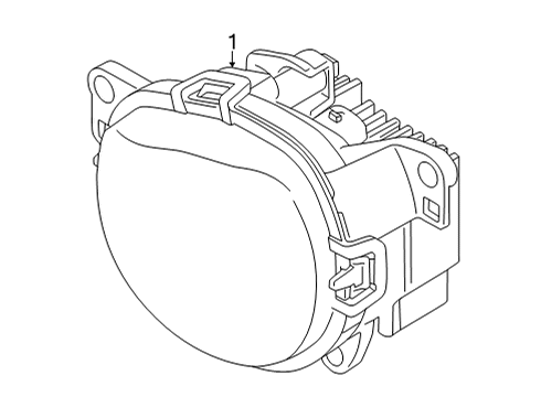 2024 Volvo C40 Recharge Fog Lamps Diagram