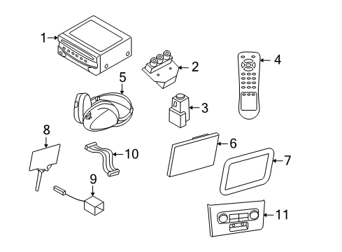 2008 Volvo V70 Entertainment System Components