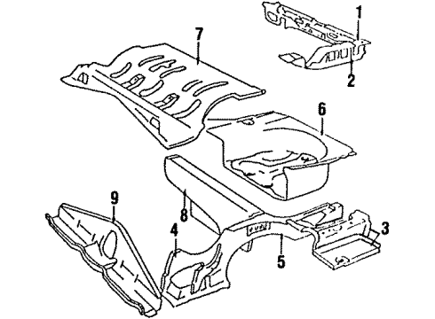 1990 Volvo 740 Rear Body Diagram 2