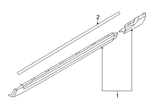 2009 Volvo S80 Exterior Trim - Pillars Diagram
