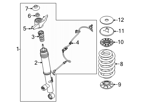 2022 Volvo XC40 Recharge Shocks & Components Diagram