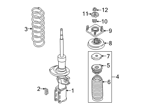 2007 Volvo XC90 Struts & Components Diagram