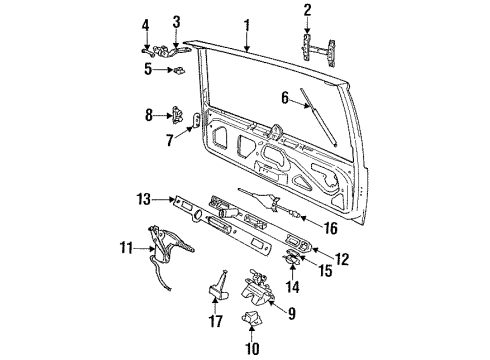 1998 Volvo V90 Gate & Hardware Diagram