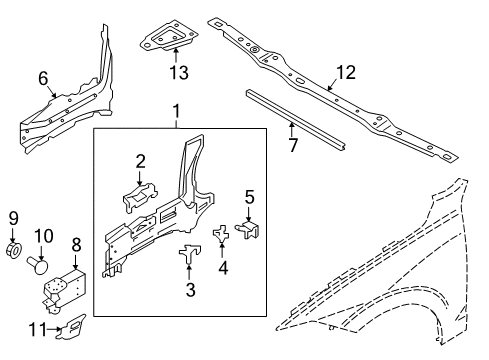 2024 Volvo XC60 Structural Components & Rails