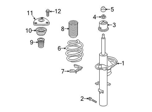 2024 Volvo C40 Recharge Shock Absorber Diagram for 32416092