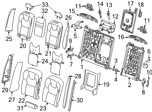 2017 Volvo S90 Headrest Guide, Charcoal Diagram for 39841445